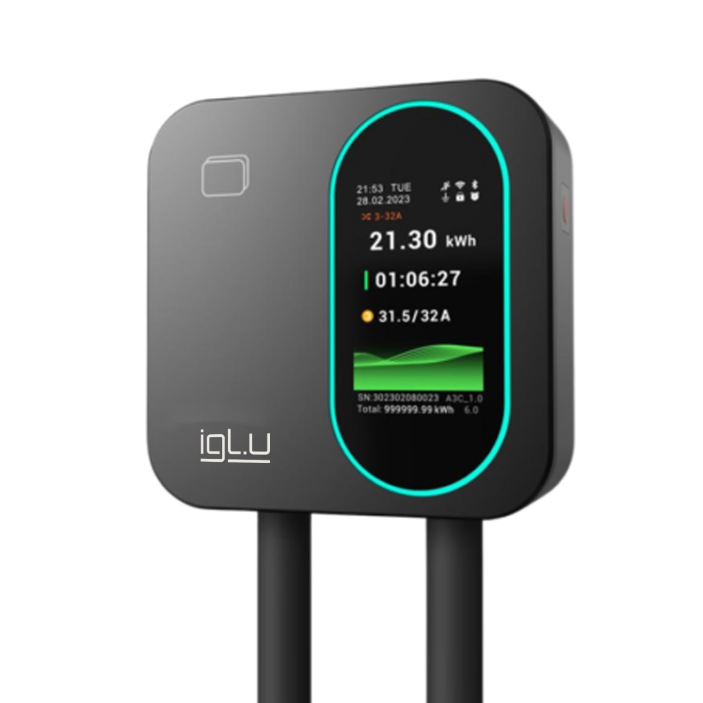 IGLU Kallik Home EVE11W + EM3BOX elektromobiļu uzlādes stacija